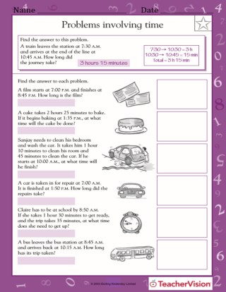 Word Problems Involving Time (Grade 5)