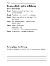 Science Skill: Using a Balance