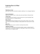 Explore Activity: Exploring Parts of a Plant