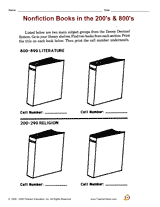 Nonfiction Books in the 200's & 800's