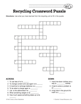 Recycling Crossword Puzzle
