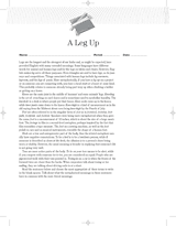 A Leg Up Vocabulary Lesson