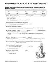 Homophones: Mixed Practice