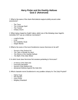 Harry Potter and the Deathly Hallows: Quiz 2 (Advanced)