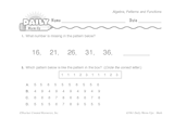 Math Warm-Up 231 for Gr. 3 & 4: Algebra, Patterns & Functions