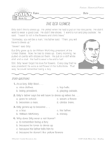Historical Fiction Reading Warm-Up: President McKinley's Red Flower