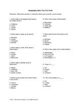 Geography Quiz: Fun U.S. Facts