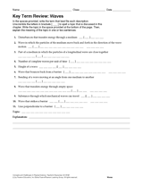 Physical Science Key Term Review: Waves