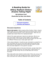 Reading Guide for Hillary Rodham Clinton: Dreams Taking Flight