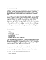 Letter to Parents/Guardians: When to Keep a Sick Child Home