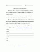 International Organizations Activity
