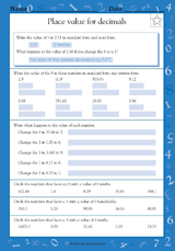 Place Value for Decimals