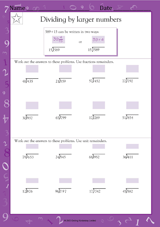 Dividing by Larger Numbers I