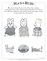 Max & Ruby Matching Activity